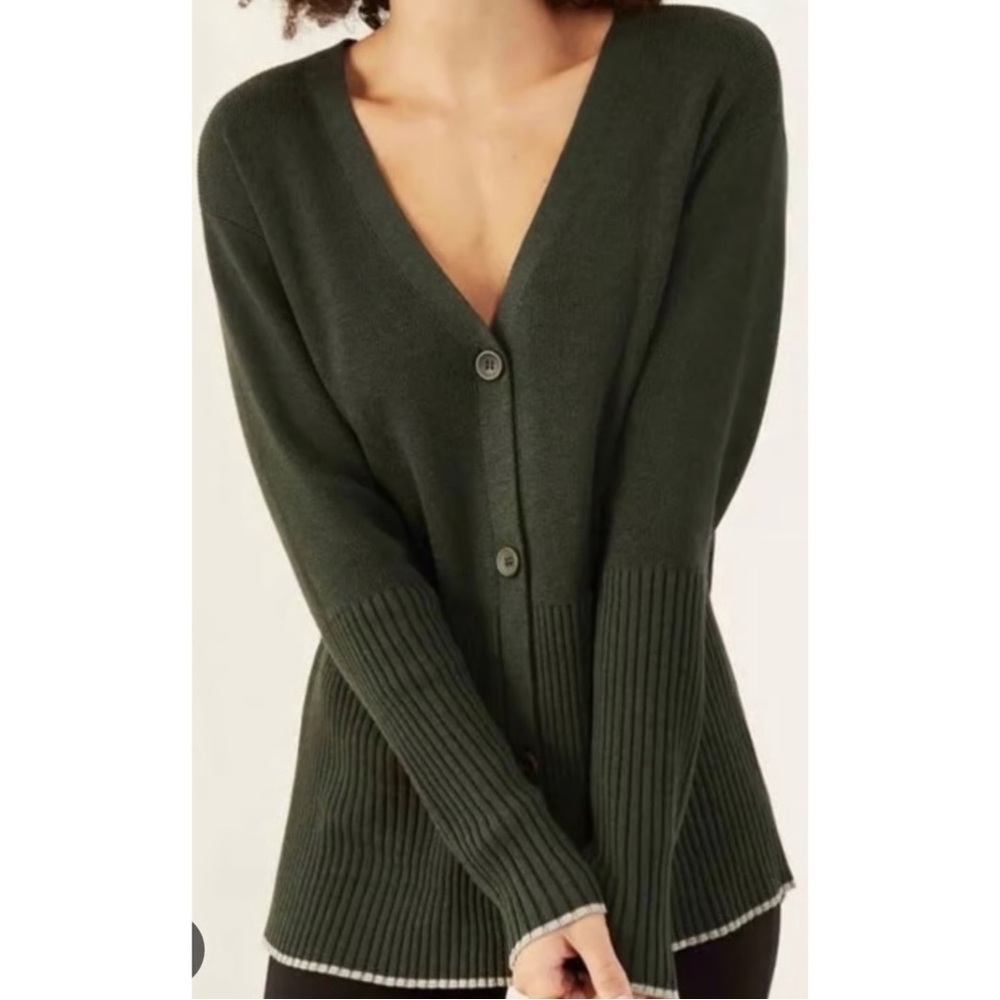 ADAY All Weather V-Neck Cardigan Sweater